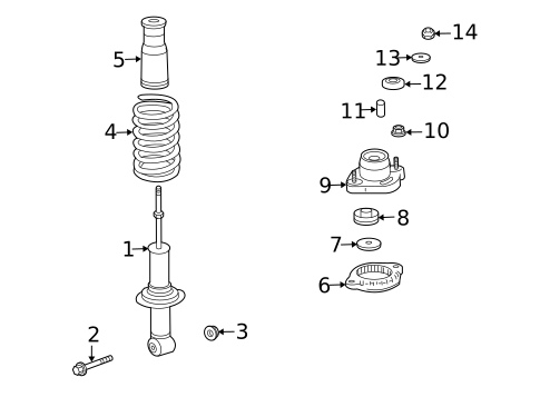 Shocks & Components for 2013 Mitsubishi Outlander #0