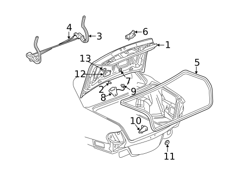 Lid & Components for 2005 Pontiac Bonneville #0