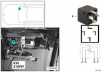 61358365326 - Vehicle Electrical System: Relay, Make Contact, Black for BMW Image