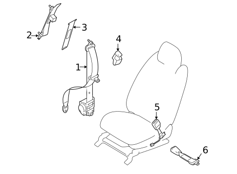 Front Seat Belts for 2011 Mazda CX-7 #0