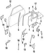 F1KY5425713A - Body: Movable Glass for Ford: Escort | Mercury: Tracer Image