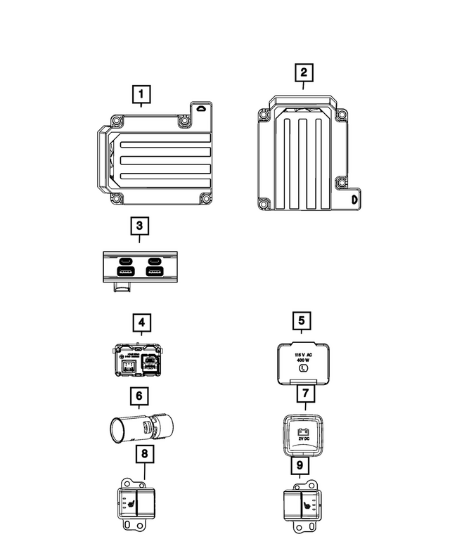 68630089AA - Interior Trim: Wireless Device Charger for Mopar Image