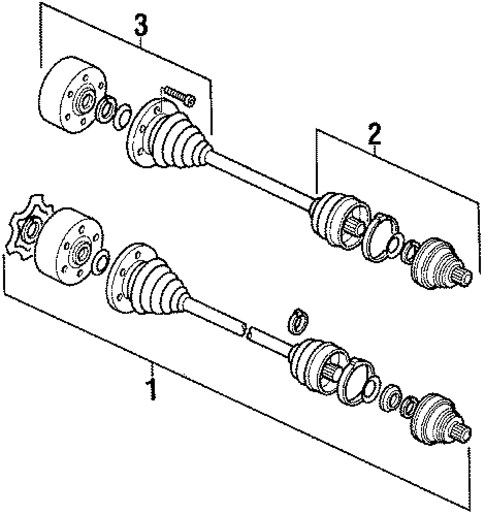Front Axle for 1992 Audi 80 Quattro #0
