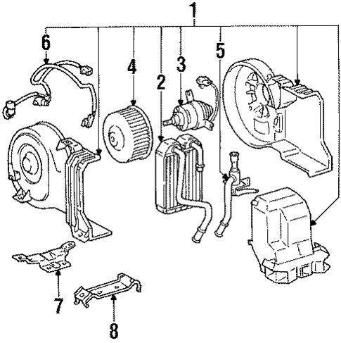 Blower Motor & Fan for 1994 Toyota 4Runner #1