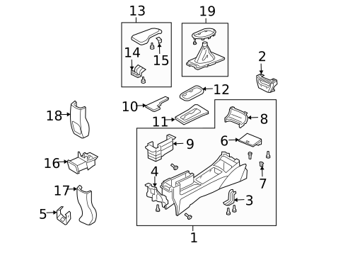 Center Console for 2005 Honda Civic #0