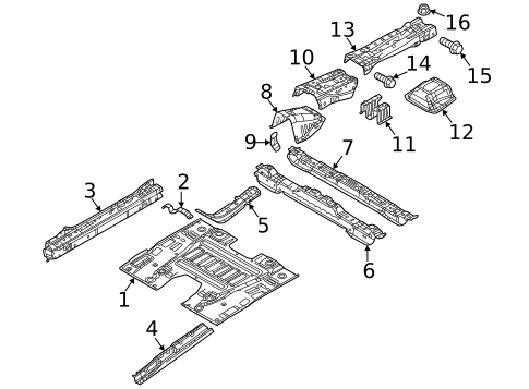 Floor & Rails for 2023 Mazda MX-30 EV #0