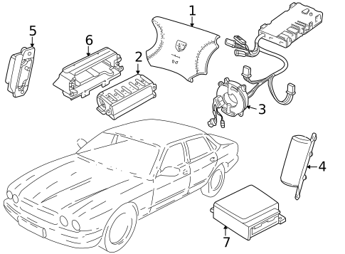 Air Bag Components for 1999 Jaguar Vanden Plas #0