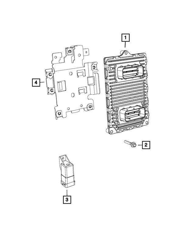 68068324AD - Electrical: Powertrain Control Module Bracket for Mopar Image