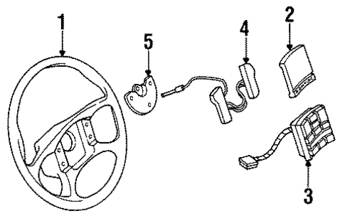 Steering Wheel & Trim for 1993 Pontiac Grand Prix #0