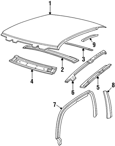 Roof & Components for 1995 Oldsmobile Achieva #0