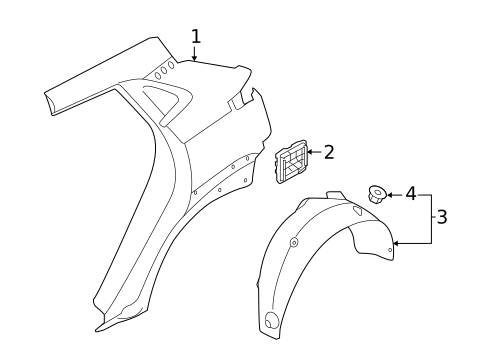 Quarter Panel & Components for 2020 Hyundai Kona Electric #0