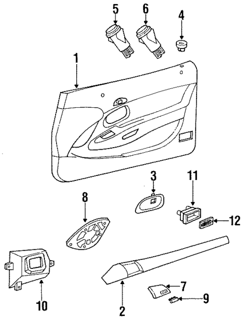 Fuel Door for 1994 Lincoln Mark VIII #0