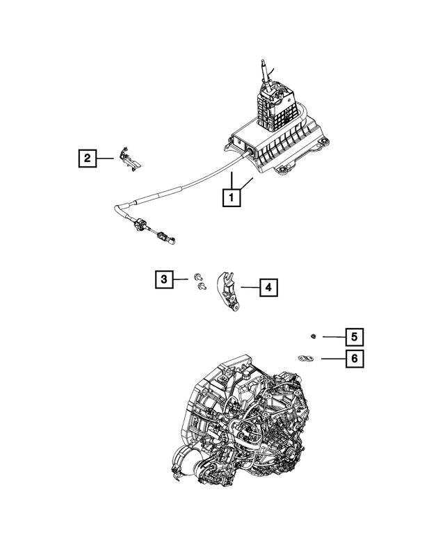 68252222AA - C633; 6-Speed; Dual Dry Clutch Automatic: Transmission Shifter for Mopar Image image