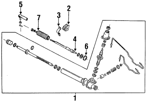 Steering Gear & Linkage for 1991 INFINITI G20 #0