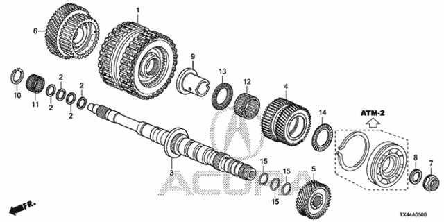 AT Mainshaft - Clutch (3rd-6th) for 2016 Acura RDX #0