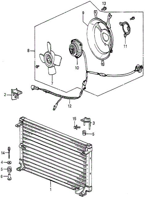 A/C Condenser (Denso) for 1984 Honda Accord #0