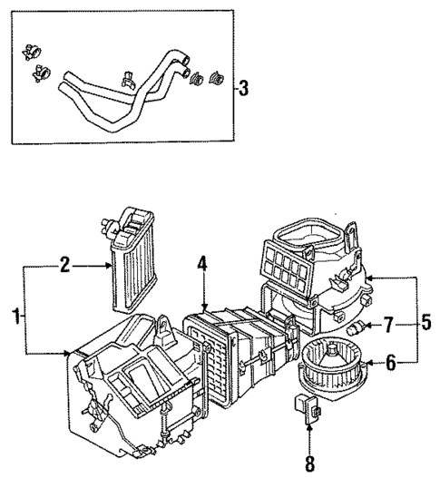Heater Components for 1996 Mitsubishi Eclipse #0