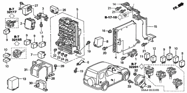 Control Unit (Cabin) for 2003 Honda CR-V #0