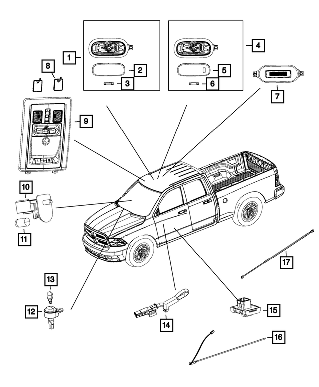 68137277AA - Interior Trim: Led Bulb, Right for Mopar Image image