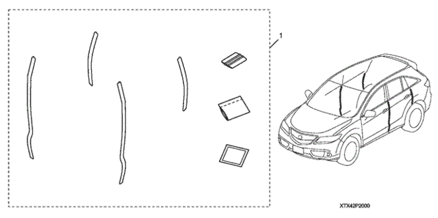 Door Edge Film for 2016 Acura RDX #0