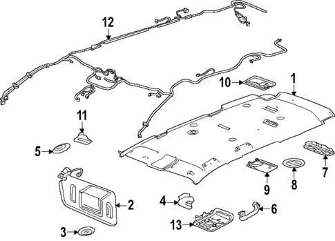 Interior Trim - Roof for 2025 Buick Enclave #1