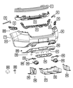 68172075AA - Frame, Bumper and Fascia: Rear Upper Fascia for Dodge: Dart Image