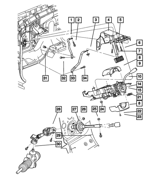 Steering Column for 2002 Dodge Dakota #0