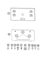 68632876AA - Frame, Bumper and Fascia: License Plate Bracket for Jeep: Renegade Image