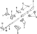 F3XY7210A - Steering: Shift Lever for Mercury: Villager Image
