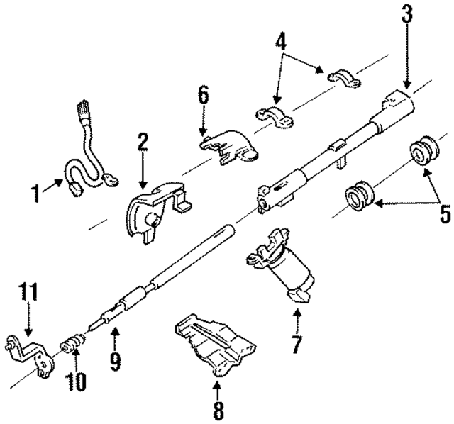 F6XY3513AA - Steering: Shift Lever Seal for Ford Image