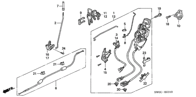 Front Door Locks for 2004 Acura NSX #0