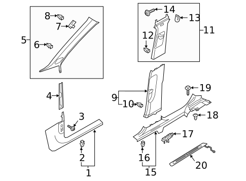 Interior Trim - Pillars for 2025 Audi Q3 #0