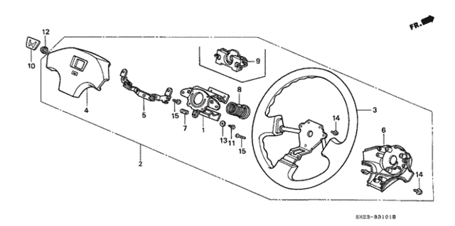 Steering Wheel (2) for 1991 Honda CRX #0