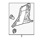 21368012258T92 - Body: Lower Center Pillar Trim for Mercedes-Benz Image