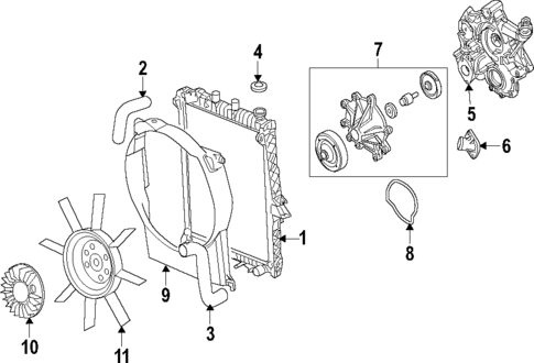 Radiator & Components for 2006 Mitsubishi Raider #1