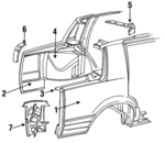 4490456 - Body: Reinforcement for Chrysler: Imperial, New Yorker | Dodge: Dynasty Image