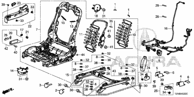 Front Seat Components (R.) (1) for 2014 Acura MDX #0