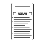 FE0157K92A - Body: Air Bag Label for Mazda Image