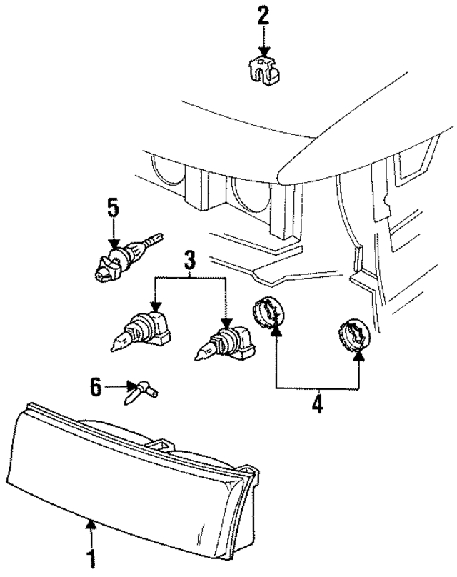 E7RY13N129B - : Headlamp Assembly Clip for Ford Image
