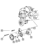 6034247 - Steering: Hex Head Bolt for Dodge: Dakota, Durango, Ram 1500, Ram 2500, Ram 3500 Image