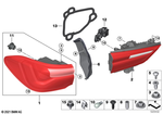 63217489476 - : Set Of Seals, Tail Lamp, Trunk Lid for BMW: X2 28i, X2 28iX, X2 M35iX Image