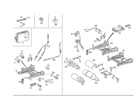 Seat Adjuster, Fire Extinguisher for 1999 Mercedes-Benz CLK430 #0