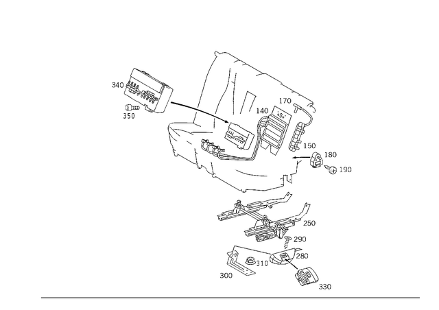 4639242129 - Rear Seat Bench: Bracket for Mercedes-Benz Image image