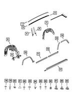 68448151AB - Body Sheet Metal Except Doors: Luggage Rack Cover, Left for Jeep: Grand Cherokee Image
