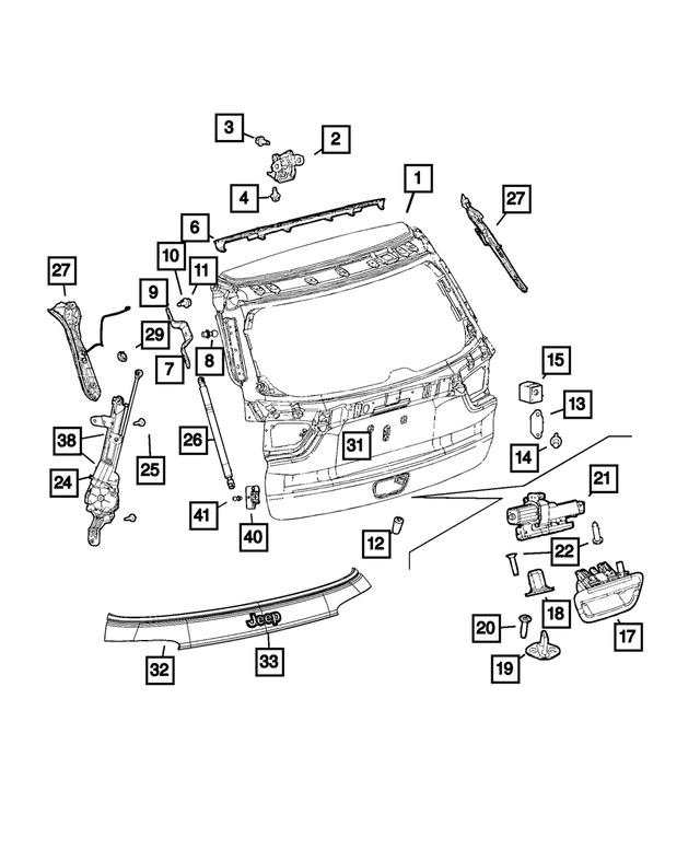 68456014AA - Doors, Door Mirrors and Related Parts: Liftgate for Mopar Image
