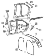 5179213AB - Body Sheet Metal Except Doors: Body Side Aperture Panel, Left for Mopar Image