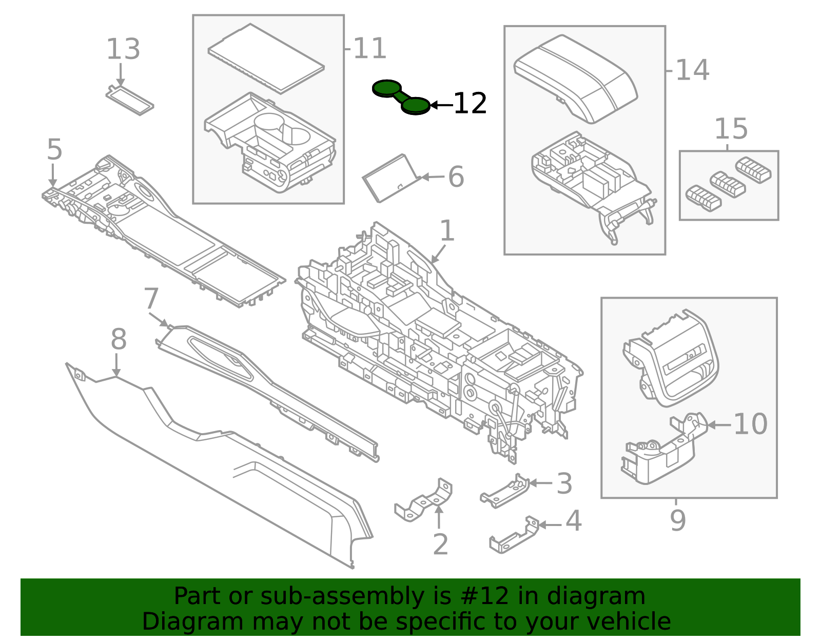 R2TZ-5413562-AA - Cup Holder Insert 2024-2026 Lincoln Nautilus