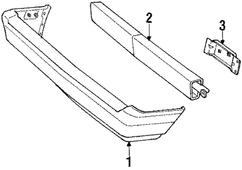 Bumper & Components - Rear for 1988 Dodge Caravan #1