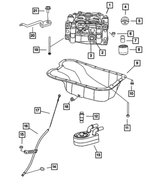 68745338AA - Engine 2.0L Four Cylinder: Hex Flange Head Locking Bolt And Washer, Mounting for Mopar Image