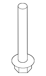 90160SAA000 - Suspension: Engine Cradle Mount Bolt for Honda: CR-Z, Fit, Insight Image